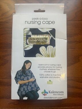 Kalencom Peek-a-Boo Nursing Cape - Navy Floral